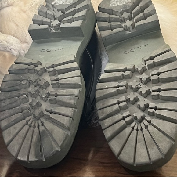 Aldo Black Vegan Leather Oxfords - Picture 4 of 9